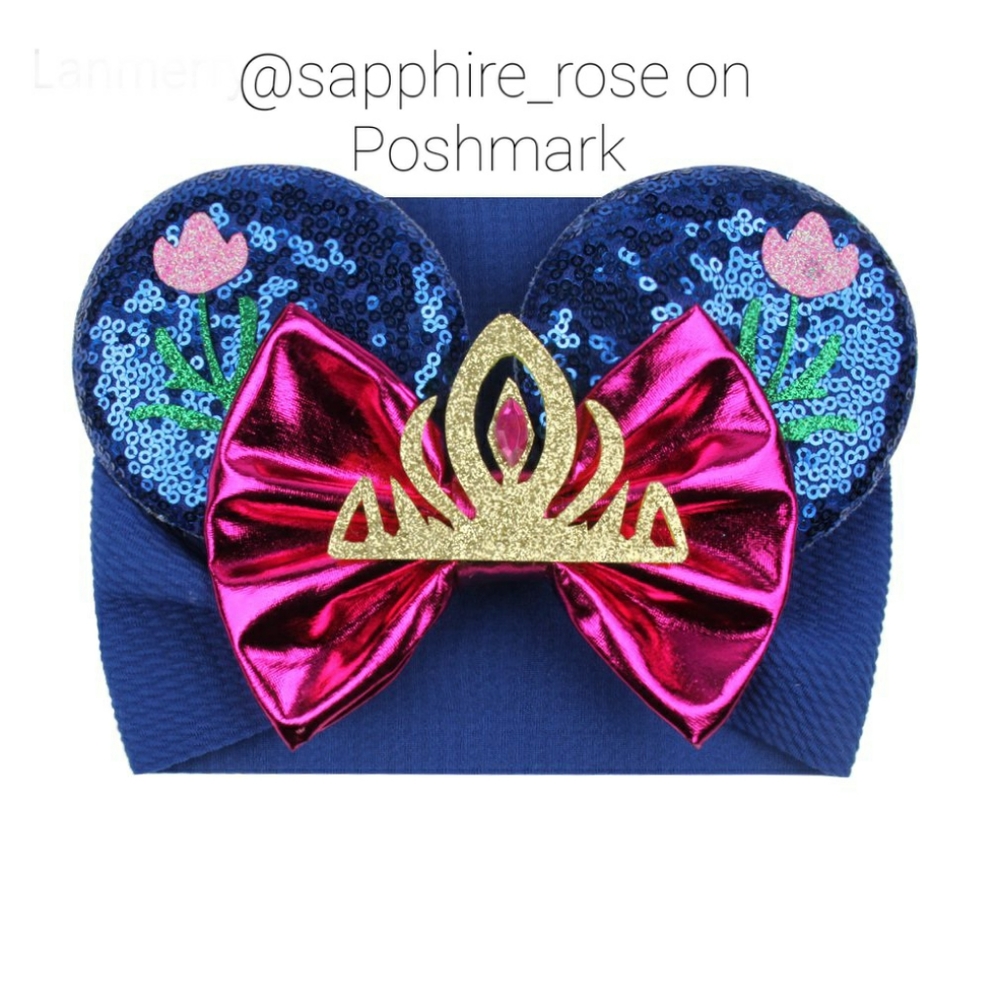 Disney Inspired Mouse Ears Knit Headbands Kids Toddler Baby Girls Frozen Mickey